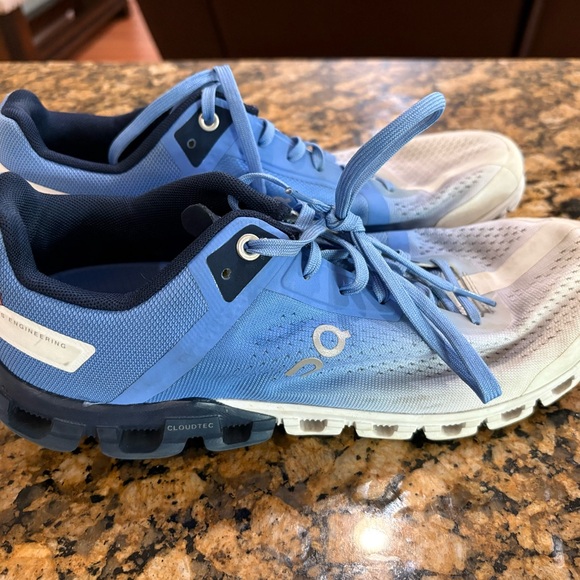 On Running women Light Blue and White Athletic Shoes - Picture 2 of 7